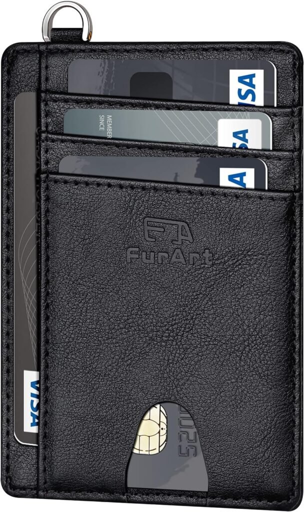 FurArt Slim Minimalist Wallet, Front Pocket Wallets, RFID Blocking, Credit Card Holder for Men  Women