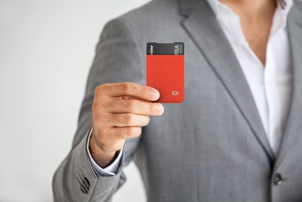 Modern Carry Elastic Minimal Card Holder, Minimalist Wallet for Men  Women, Stretch Credit Card  Business Card Holder, Stretchy Slim Credit Card Wallet - Ultra Thin w/ 1 Card Slot (Black)