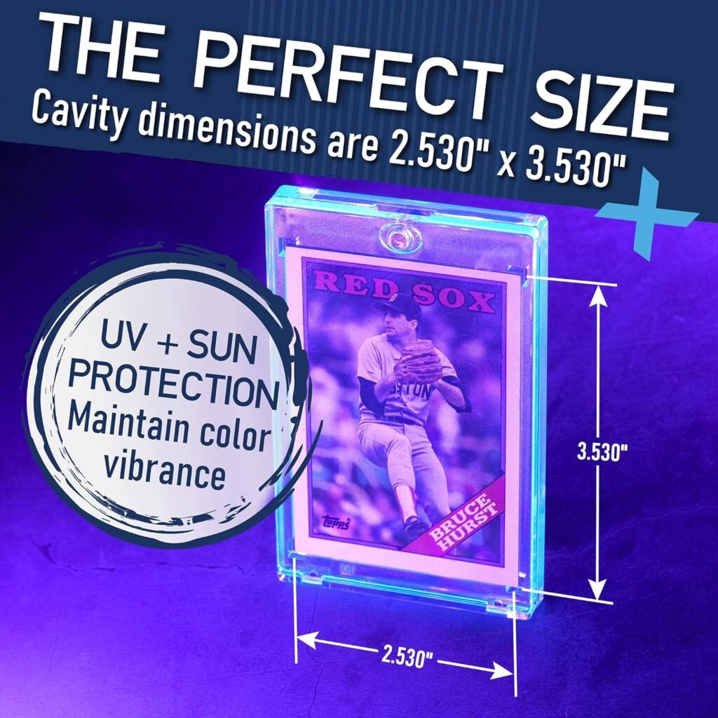 Premium Magnetic Card Holder (5 Pack) | 35PT Magnetic Card Holders for Trading Cards. Pro UV Card Protectors with Ultra Clear Design, One Touch Magnet Case for Trading and MTG Cards.
