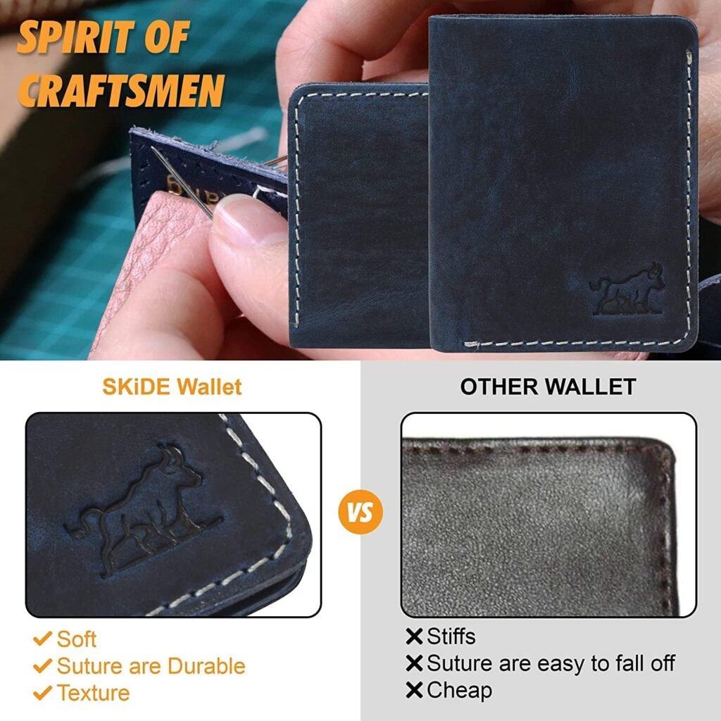 SKiDE Hunter Slim Wallet | Minimalist Wallet  Small Wallet for Men | Card holder for Men  Women | Card Holder wallet | (Hunter Brown)