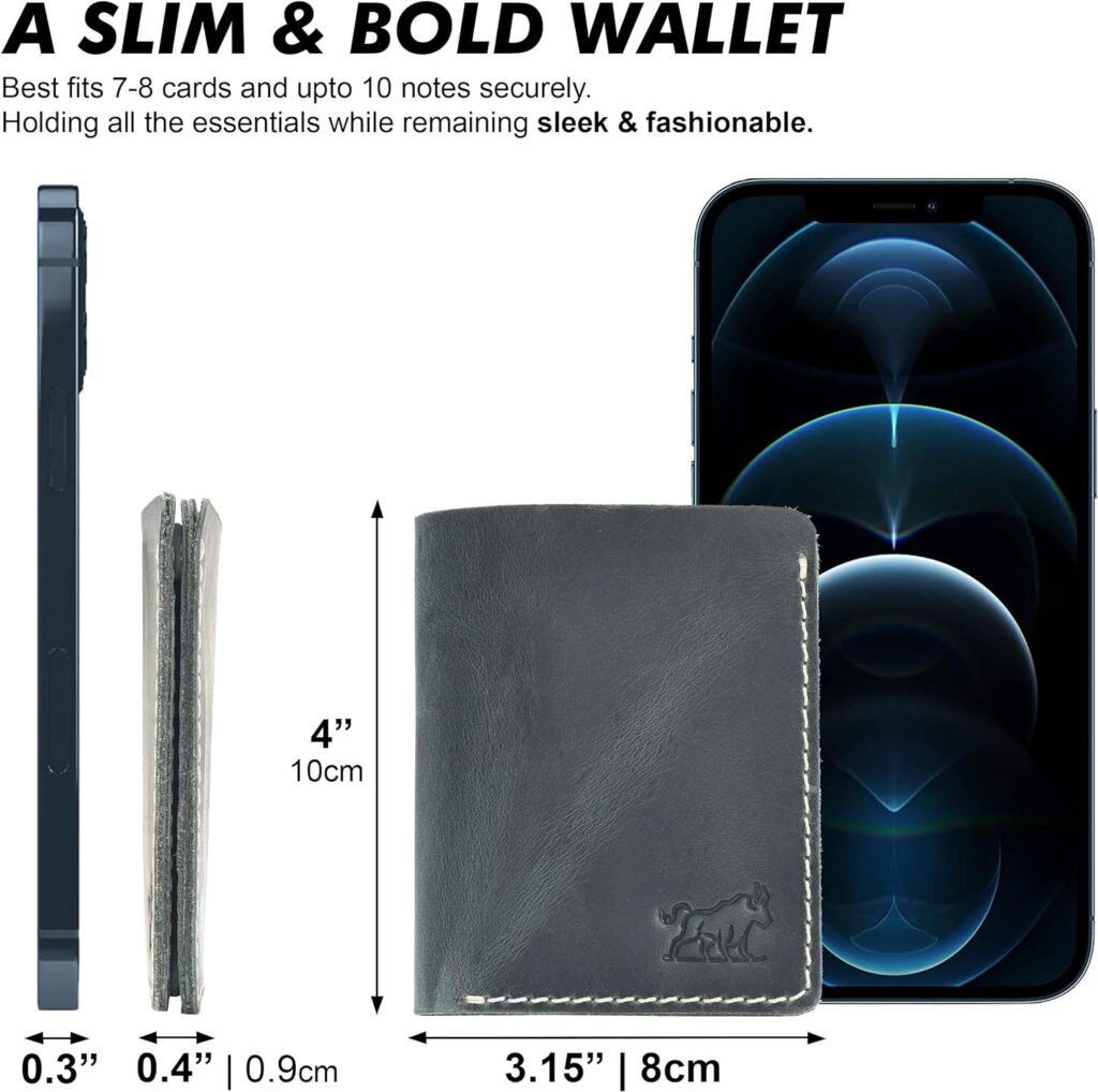 SKiDE Hunter Slim Wallet | Minimalist Wallet  Small Wallet for Men | Card holder for Men  Women | Card Holder wallet | (Hunter Brown)