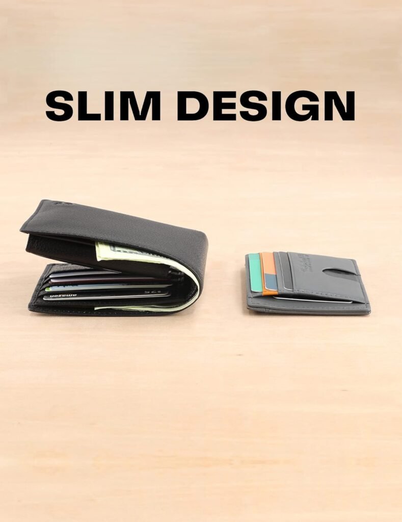 Timberland Mens Slim Leather Front Pocket Credit Card Holder Wallet