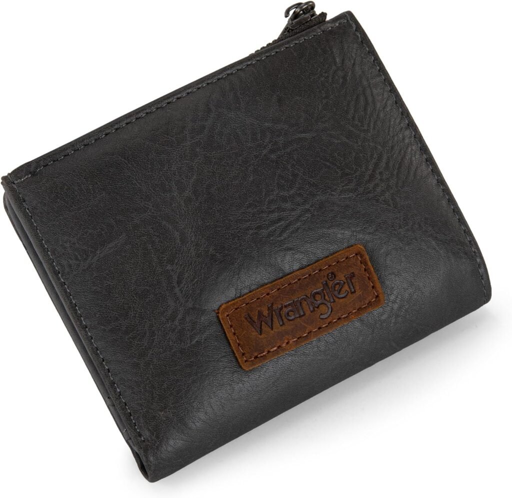 Wrangler Wallet Purse for Women Men RFID Blocking Mini Bifold Slim Minimalist with ID Window and Credit Card Holder