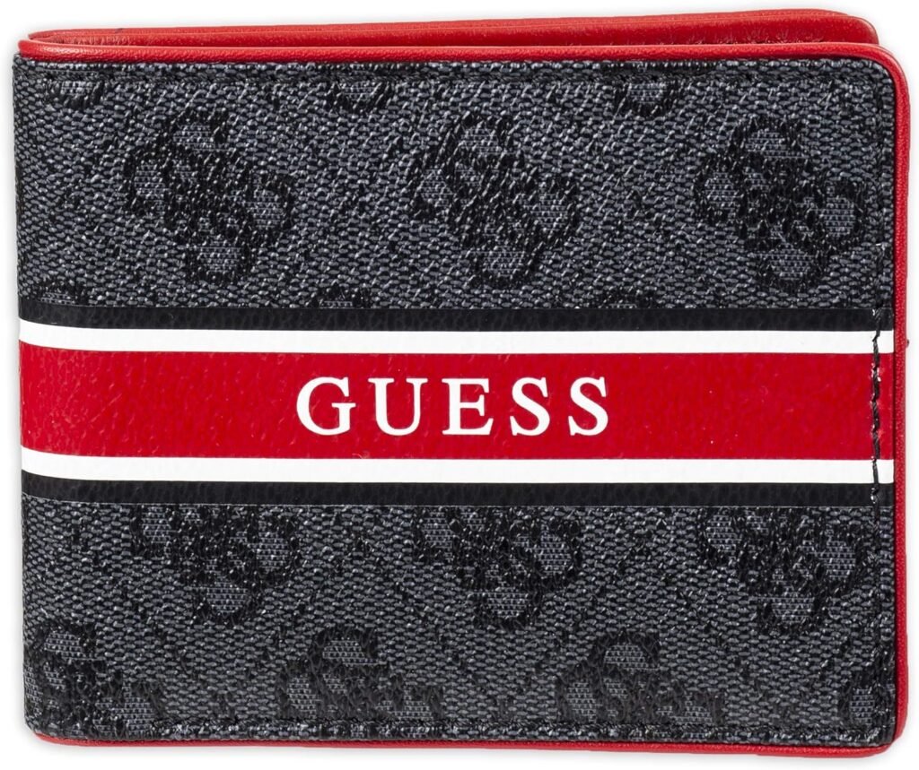 Guess Mens Leather Slim Bifold Wallet