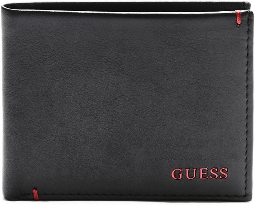 Guess Mens Leather Slim Bifold Wallet